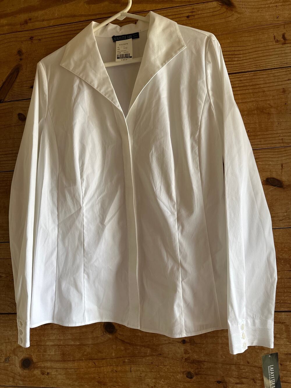 NWT Lafayette 148 White Academia Work Attire Top